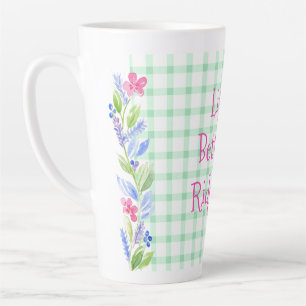 Waterverf Bloemen Controleer LEVEN is beter Uw sta Latte Mok