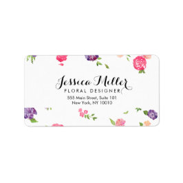  Waterverf Bloemen Craft Designer II Etiket