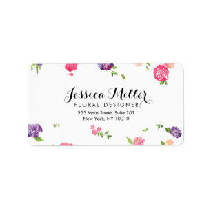 Waterverf Bloemen Craft Designer II Etiket