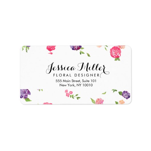  Waterverf Bloemen Craft Designer II Etiket (Voorkant)