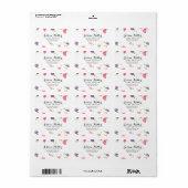  Waterverf Bloemen Craft Designer II Etiket (Full Sheet)