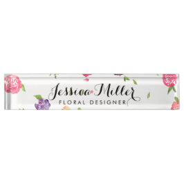  Waterverf Bloemen Craft Designer II Naambordje