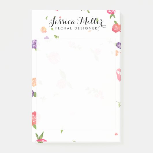  Waterverf Bloemen Craft Designer II Post-it® Notes (Voorkant)