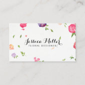  Waterverf Bloemen Craft Designer II Visitekaartje (Voorkant)