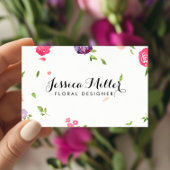  Waterverf Bloemen Craft Designer II Visitekaartje