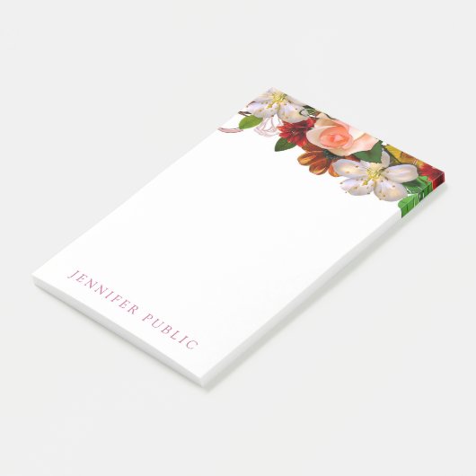 Waterverf Bloemen Creatieve Sjabloon Trendy Flower Post-it® Notes (Schuin)