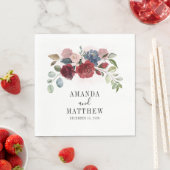 Waterverf Bloemen Custom Trouwpapier Servet (Insitu)