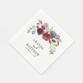 Waterverf Bloemen Custom Trouwpapier Servet (Hoek)