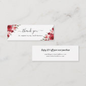 waterverf bloemen dank je creditcard mini visitekaartje (Voorkant / Achterkant)