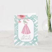 Waterverf Bloemen Dank u kaarten blanco (Voorkant)