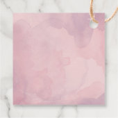 Waterverf Bloemen "Dank u" label voor Baby shower (Achterkant)