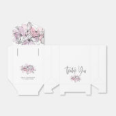 Waterverf Bloemen Dank u Namen Date White Bedankdoosjes (Uitgevouwen)
