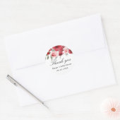 Waterverf bloemen dank u voor sticker (Envelop)