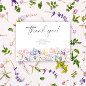 Waterverf bloemen - dank u vrijgezellenfeest bedankkaart