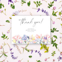 Waterverf bloemen - dank u vrijgezellenfeest