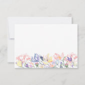 Waterverf bloemen - dank u vrijgezellenfeest bedankkaart (Achterkant)