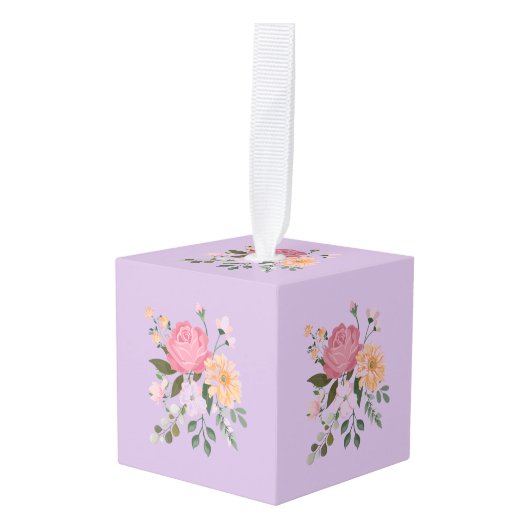 Waterverf bloemen decoratie (Voorkant hoekig)