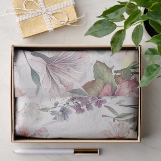 Waterverf Bloemen Decoupage tissuepapier (Geschenk)