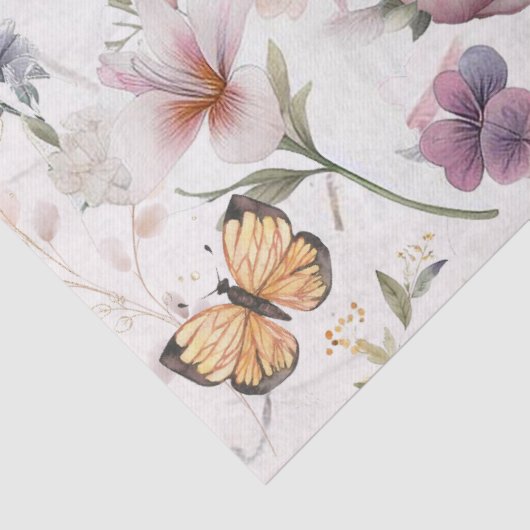 Waterverf Bloemen Decoupage tissuepapier (Detail)