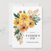 Waterverf Bloemen Denken aan U Vaderdag Ca Feestdagenkaart (Voorkant)