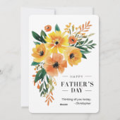 Waterverf Bloemen Denken aan U Vaderdag Ca Feestdagenkaart (Achterkant)