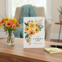 Waterverf Bloemen Denken aan U Vaderdag Ca