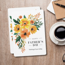 Waterverf Bloemen Denken aan U Vaderdag Ca