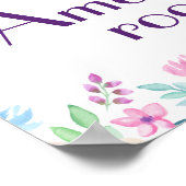 Waterverf bloemen deurbord, kinderkamerbord poster (Hoek)