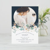 Waterverf Bloemen diep in de droom foto bruids Kaart (Staand voorkant)