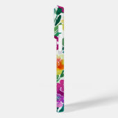 Waterverf Bloemen Donkerrood en Geel Case-Mate iPhone Case (Achterkant / Links)