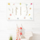 waterverf bloemen Doop Spandoek (Insitu)