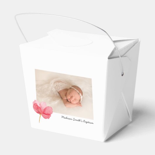 Waterverf Bloemen Doopdoop Bedankdoosjes (Achterkant)