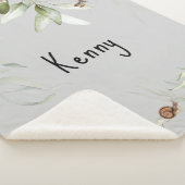 Waterverf Bloemen Drop Baby Boy Small Sherpa Deken (3/4)