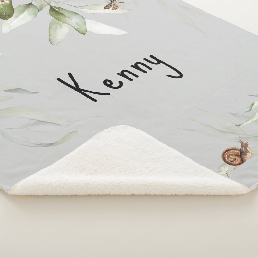 Waterverf Bloemen Drop Baby Boy Small Sherpa Deken (3/4)