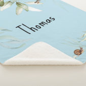 Waterverf Bloemen Drop, Baby Boy Stroller Sherpa Deken (3/4)