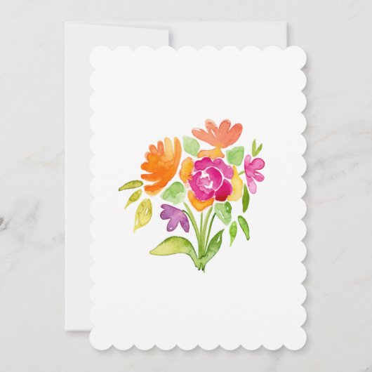 Waterverf bloemen Easter Dinner Party Uitnodiging (Achterkant)