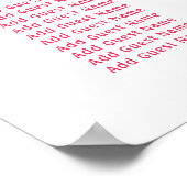 Waterverf Bloemen Eerste Communie Zitting Grafiek Poster (Hoek)