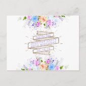 Waterverf Bloemen Elegant Verjaardagsfeest Aankondigingskaart (Voorkant)