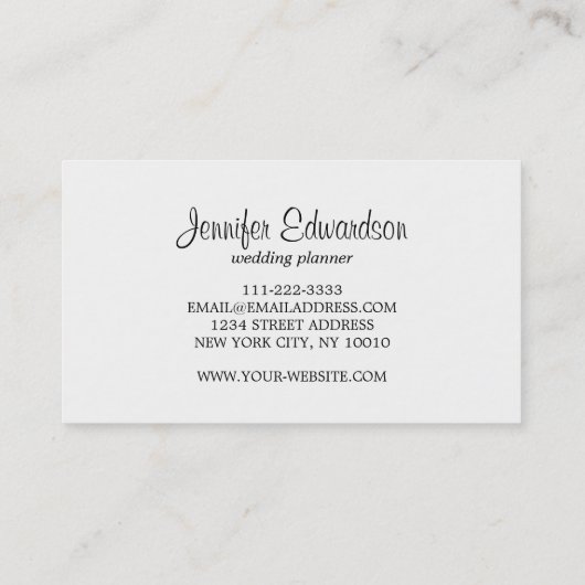 Waterverf Bloemen Elegante Boho Professional Visitekaartje (Achterkant)