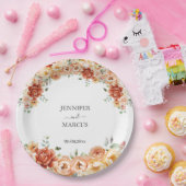 Waterverf Bloemen Elegante Botanische Bruiloft Papieren Bordje (Feest)