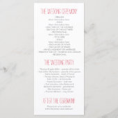 Waterverf Bloemen Elegante herfst bruiloft program Programmakaart (Achterkant)