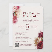 Waterverf Bloemen | Elegante Pioen Trouwdag Borrel
