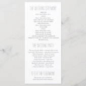 Waterverf Bloemen Elegante Trouwprogramma's Programmakaart (Achterkant)