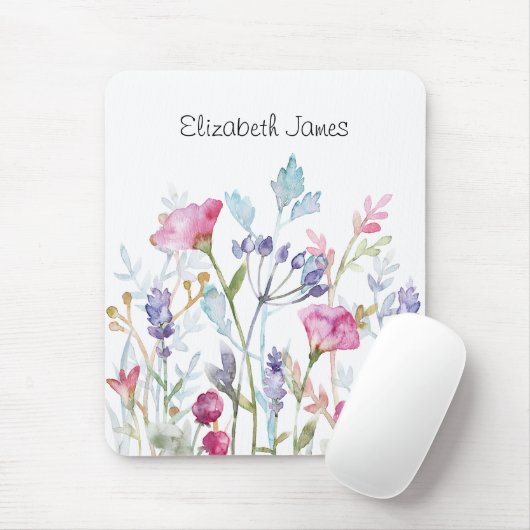  Waterverf Bloemen en Bessen Muismat (Met muis)