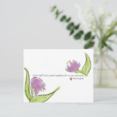 Waterverf bloemen en Bijbelversies voor liefde Briefkaart (Staand voorkant)