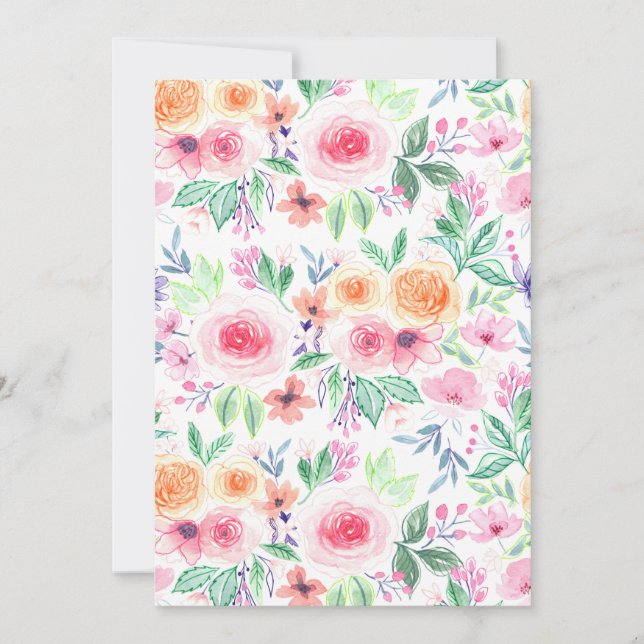 Waterverf bloemen en bladeren (Voorkant)