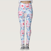 Waterverf bloemen en bladeren 2 leggings (Voorkant)