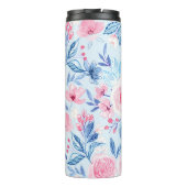 Waterverf bloemen en bladeren 2 thermosbeker (Achterkant)