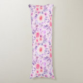 Waterverf bloemen en bladeren 3 lichaamskussen (Voorkant Verticaal)