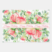 Waterverf Bloemen en Bladeren Assortiment Inpakpapier Vel (Voorkant 3)